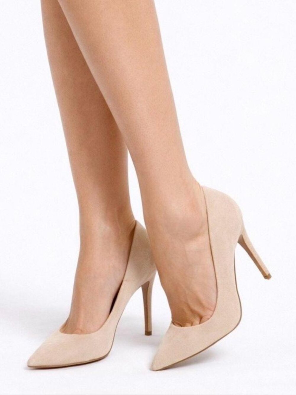 EUC - Alice + Olivia Dina Suede Pumps, Nude, Size 7.5